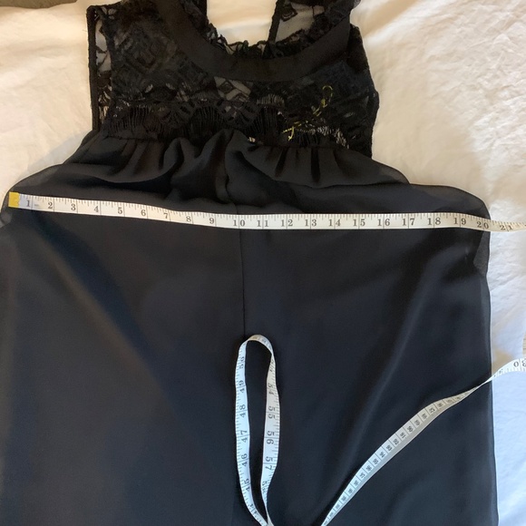 BCBGeneration Black Lace Sleeveless Romper – Size M, Keyhole Back - Picture 6 of 7
